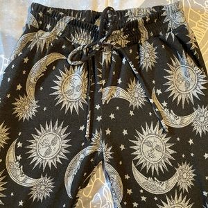 Sun & Moon Black & Gray Boho Joggers